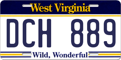 WV license plate DCH889