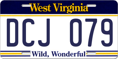 WV license plate DCJ079