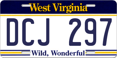 WV license plate DCJ297