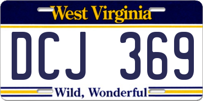 WV license plate DCJ369