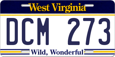 WV license plate DCM273