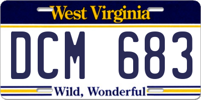 WV license plate DCM683