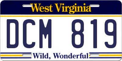WV license plate DCM819