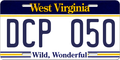 WV license plate DCP050