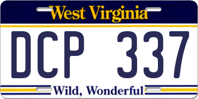 WV license plate DCP337