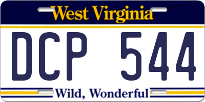 WV license plate DCP544