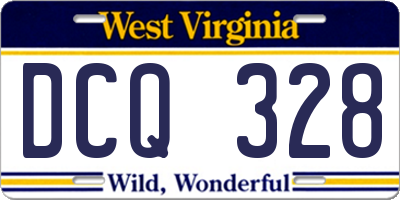 WV license plate DCQ328
