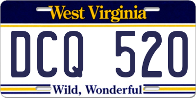 WV license plate DCQ520