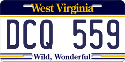 WV license plate DCQ559