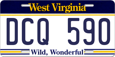 WV license plate DCQ590