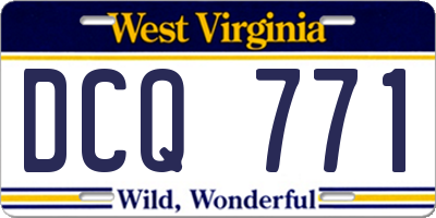 WV license plate DCQ771