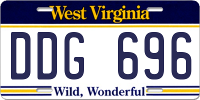 WV license plate DDG696