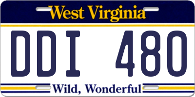 WV license plate DDI480