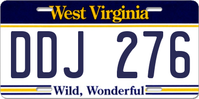 WV license plate DDJ276
