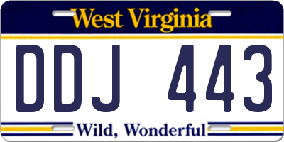 WV license plate DDJ443