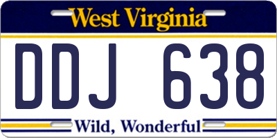 WV license plate DDJ638