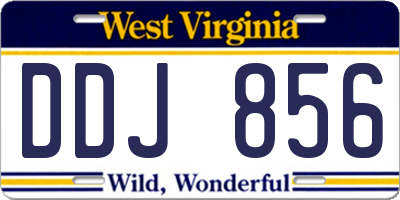 WV license plate DDJ856