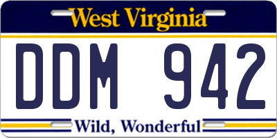 WV license plate DDM942