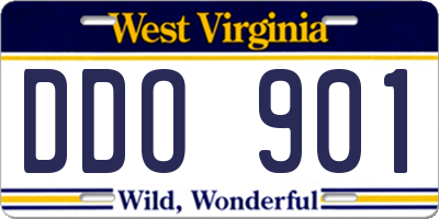 WV license plate DDO901