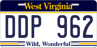 WV license plate DDP962