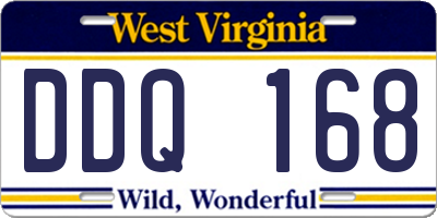 WV license plate DDQ168
