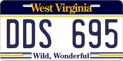 WV license plate DDS695