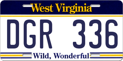 WV license plate DGR336