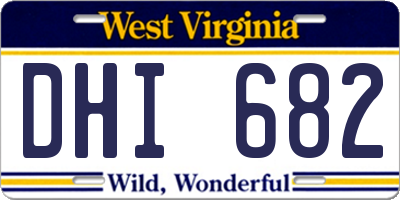 WV license plate DHI682