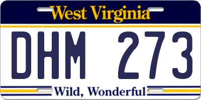 WV license plate DHM273