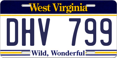 WV license plate DHV799