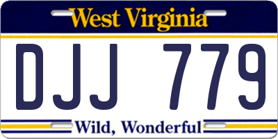 WV license plate DJJ779