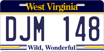 WV license plate DJM148