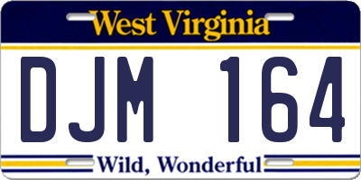 WV license plate DJM164