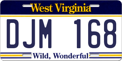 WV license plate DJM168