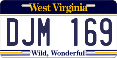 WV license plate DJM169