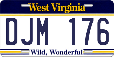 WV license plate DJM176