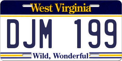 WV license plate DJM199