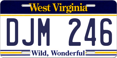 WV license plate DJM246