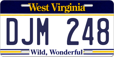 WV license plate DJM248