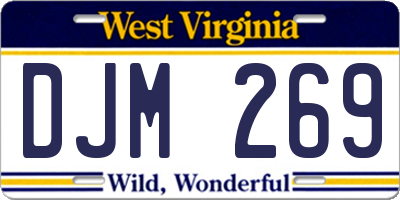 WV license plate DJM269