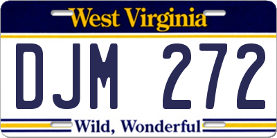 WV license plate DJM272