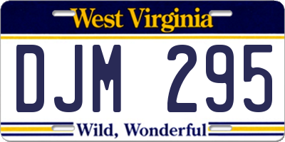 WV license plate DJM295