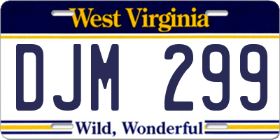 WV license plate DJM299