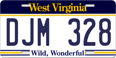 WV license plate DJM328