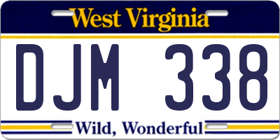 WV license plate DJM338