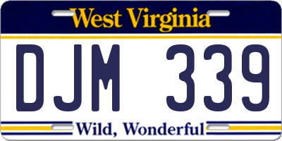 WV license plate DJM339