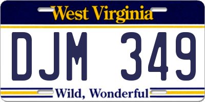 WV license plate DJM349