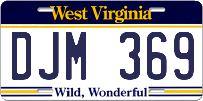 WV license plate DJM369