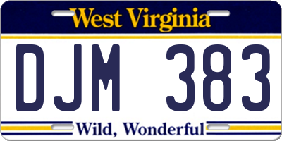 WV license plate DJM383