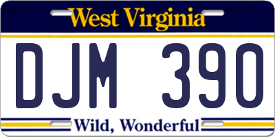 WV license plate DJM390
